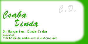 csaba dinda business card